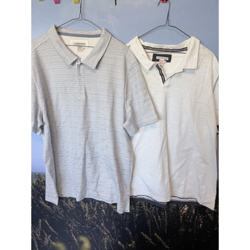 Lot Of 2 Carbon 2 Cobalt Polo Shirt Men's XL Short Sleeve California